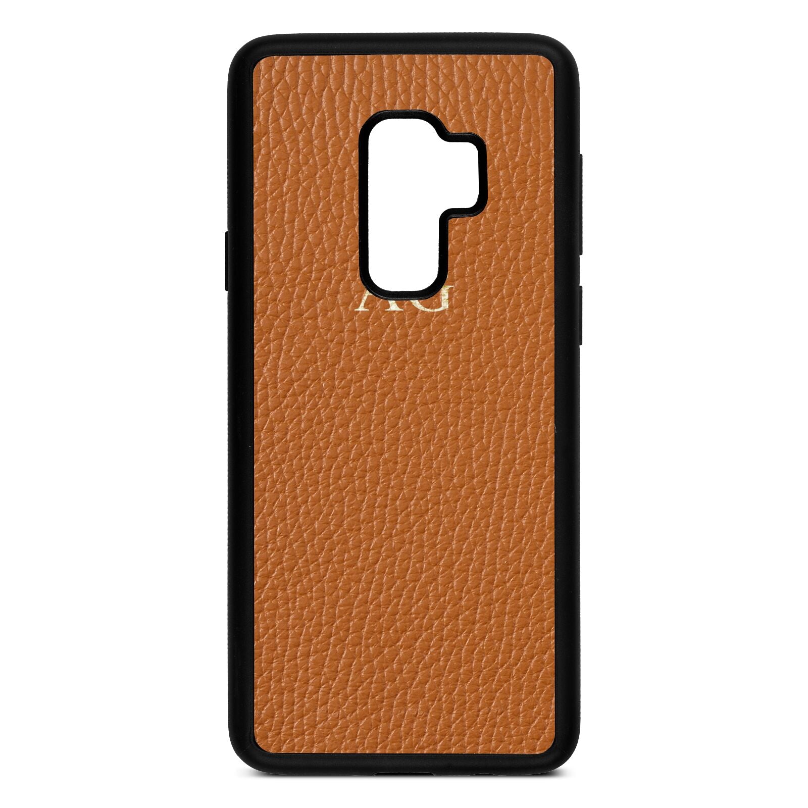 Personalised Tan Pebble Leather Samsung S9 Plus Case