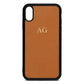 Personalised Tan Pebble Leather iPhone Xr Case