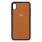 Personalised Tan Pebble Leather iPhone Xs Max Case