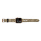 Personalised Tan Snakeskin Apple Watch Strap Size 38mm Landscape Image Gold Hardware