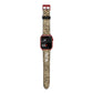 Personalised Tan Snakeskin Apple Watch Strap Size 38mm with Red Hardware