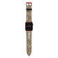 Personalised Tan Snakeskin Apple Watch Strap with Red Hardware