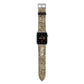 Personalised Tan Snakeskin Apple Watch Strap with Silver Hardware