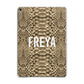 Personalised Tan Snakeskin Apple iPad Grey Case