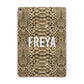 Personalised Tan Snakeskin Apple iPad Rose Gold Case