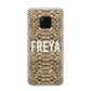 Personalised Tan Snakeskin Huawei Mate 20 Pro Phone Case
