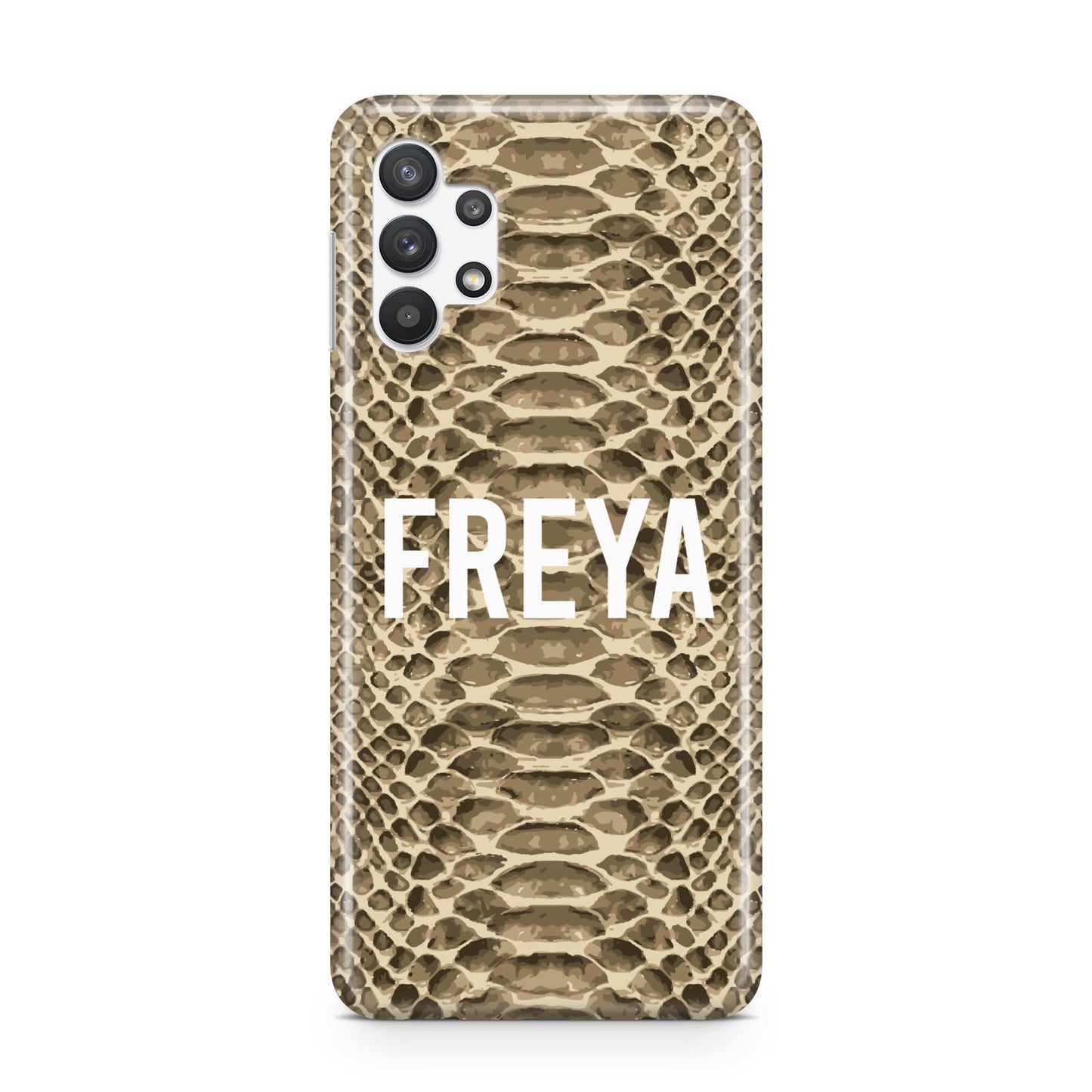Personalised Tan Snakeskin Samsung A32 5G Case