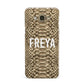 Personalised Tan Snakeskin Samsung Galaxy A8 Case