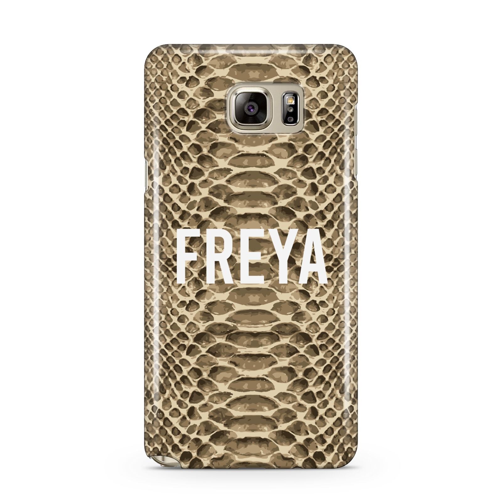 Personalised Tan Snakeskin Samsung Galaxy Note 5 Case