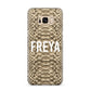 Personalised Tan Snakeskin Samsung Galaxy S8 Plus Case