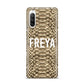 Personalised Tan Snakeskin Sony Xperia 10 III Case