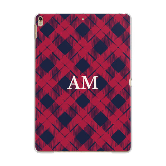 Personalised Tartan Apple iPad Gold Case