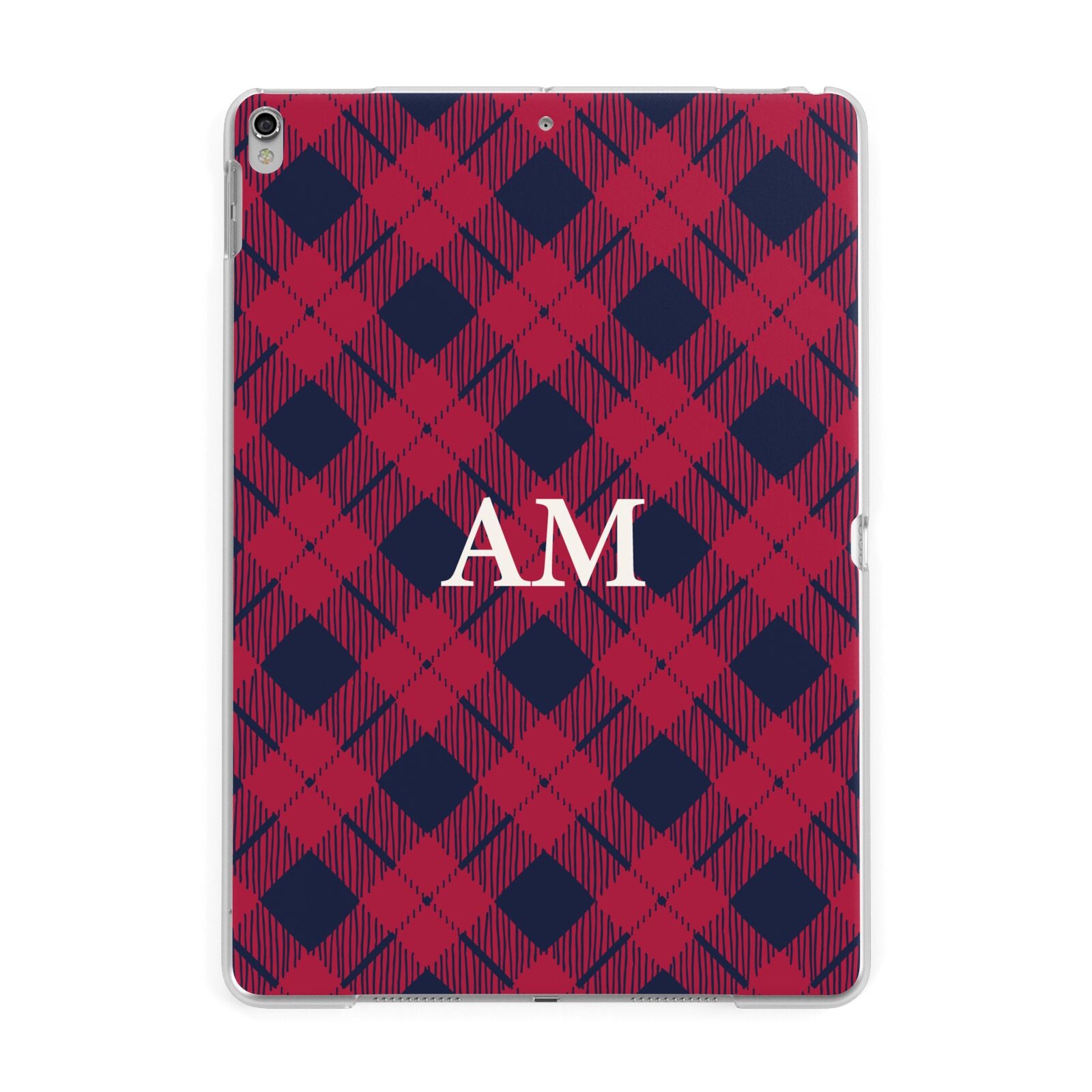 Personalised Tartan Apple iPad Silver Case