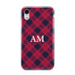 Personalised Tartan Apple iPhone XR White 3D Tough Case