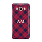 Personalised Tartan Samsung Galaxy J7 2016 Case on gold phone