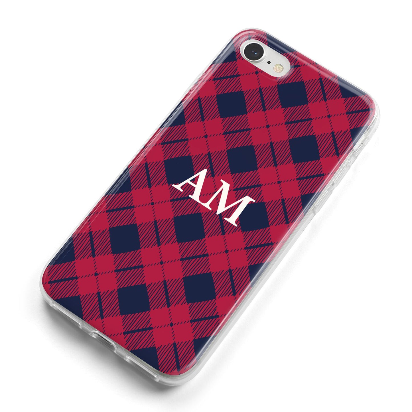 Personalised Tartan iPhone 8 Bumper Case on Silver iPhone Alternative Image