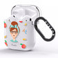Personalised Teacher Cartoon AirPods Clear Case Side Image