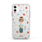 Personalised Teacher Cartoon Apple iPhone 11 in White with White Impact Case