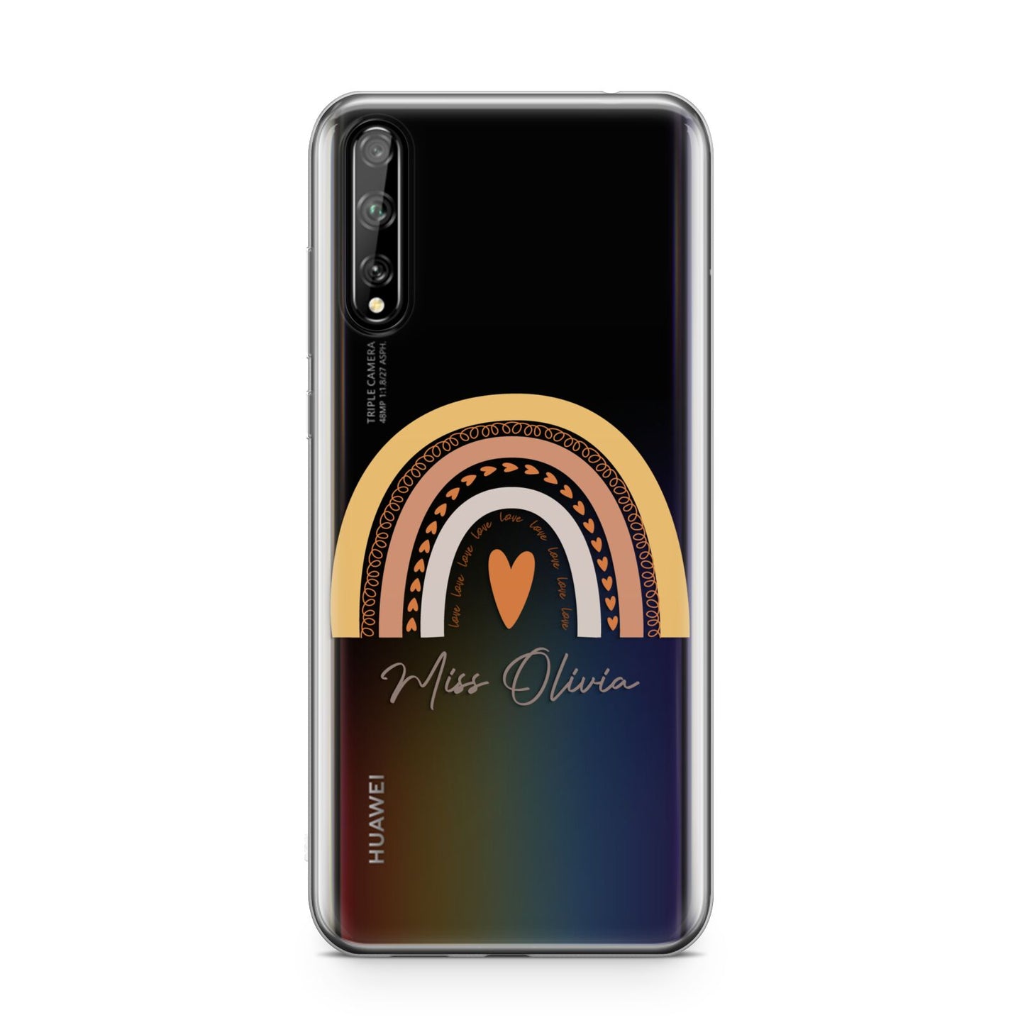 Personalised Teacher Neutral Rainbow Huawei Enjoy 10s Phone Case