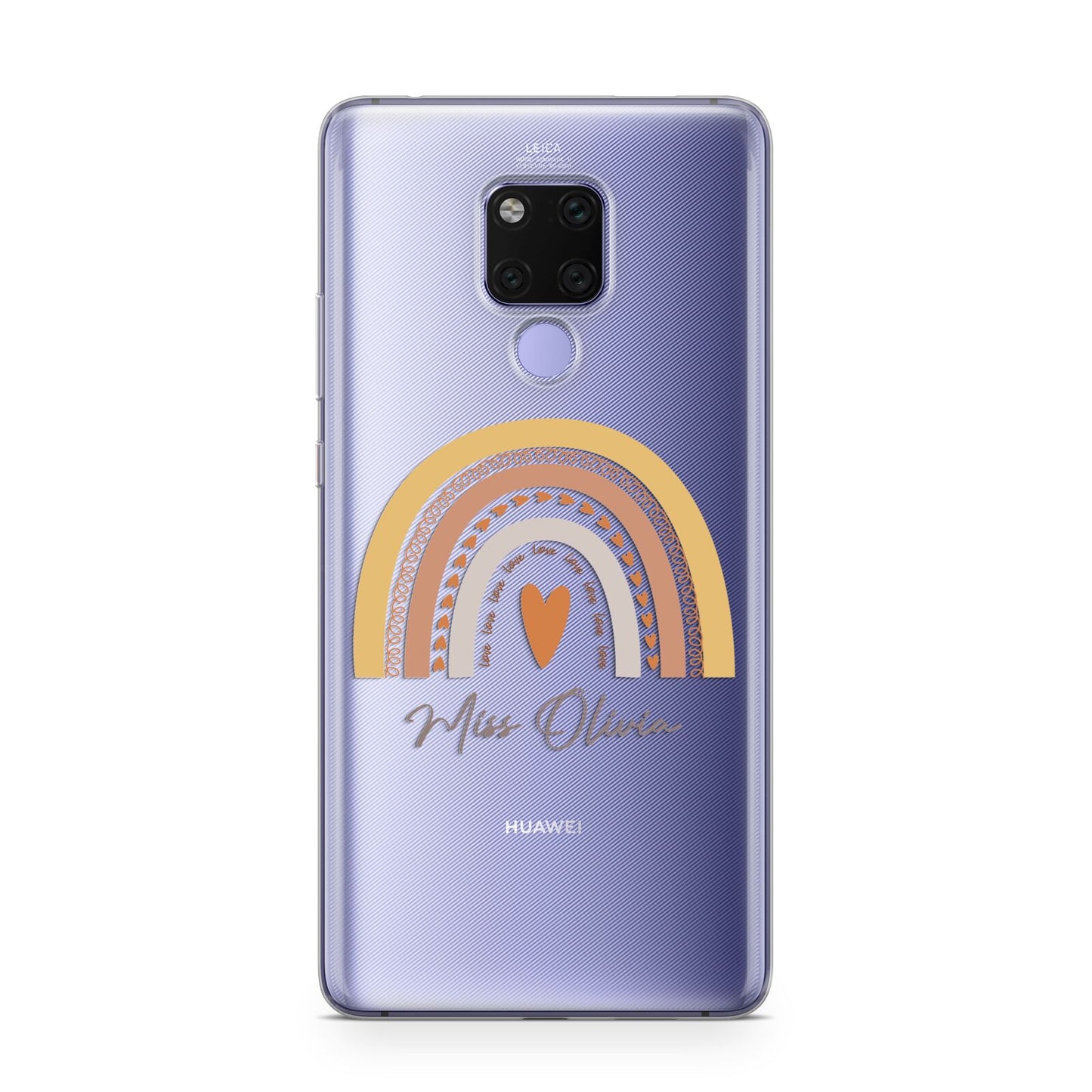 Personalised Teacher Neutral Rainbow Huawei Mate 20X Phone Case