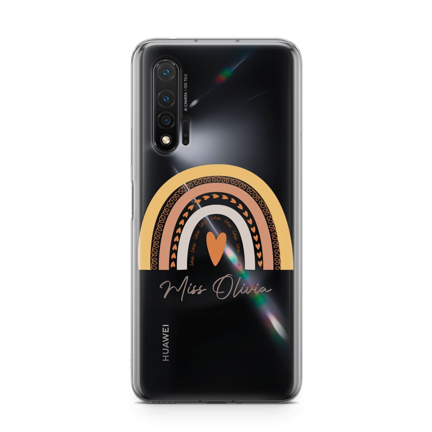 Personalised Teacher Neutral Rainbow Huawei Nova 6 Phone Case