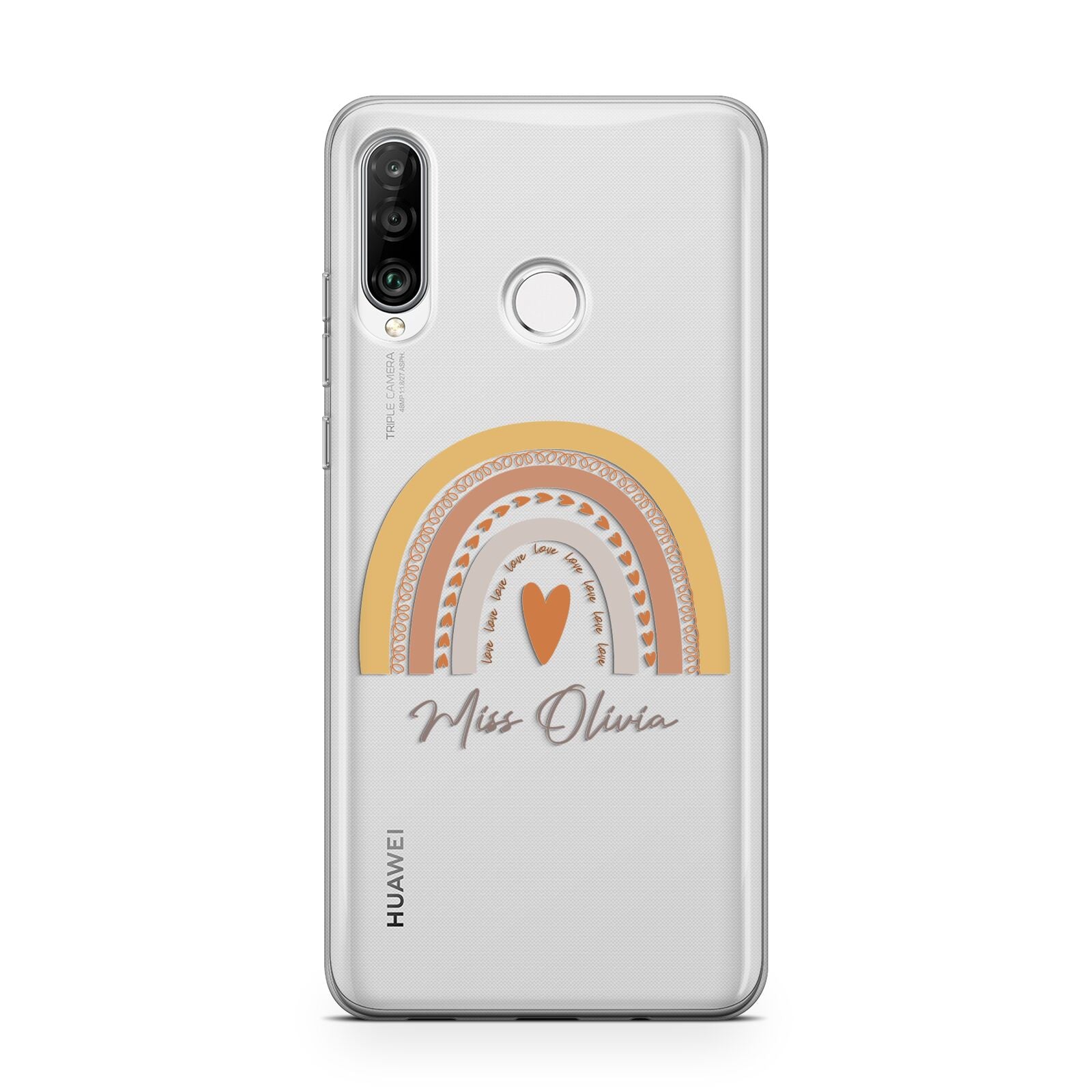 Personalised Teacher Neutral Rainbow Huawei P30 Lite Phone Case