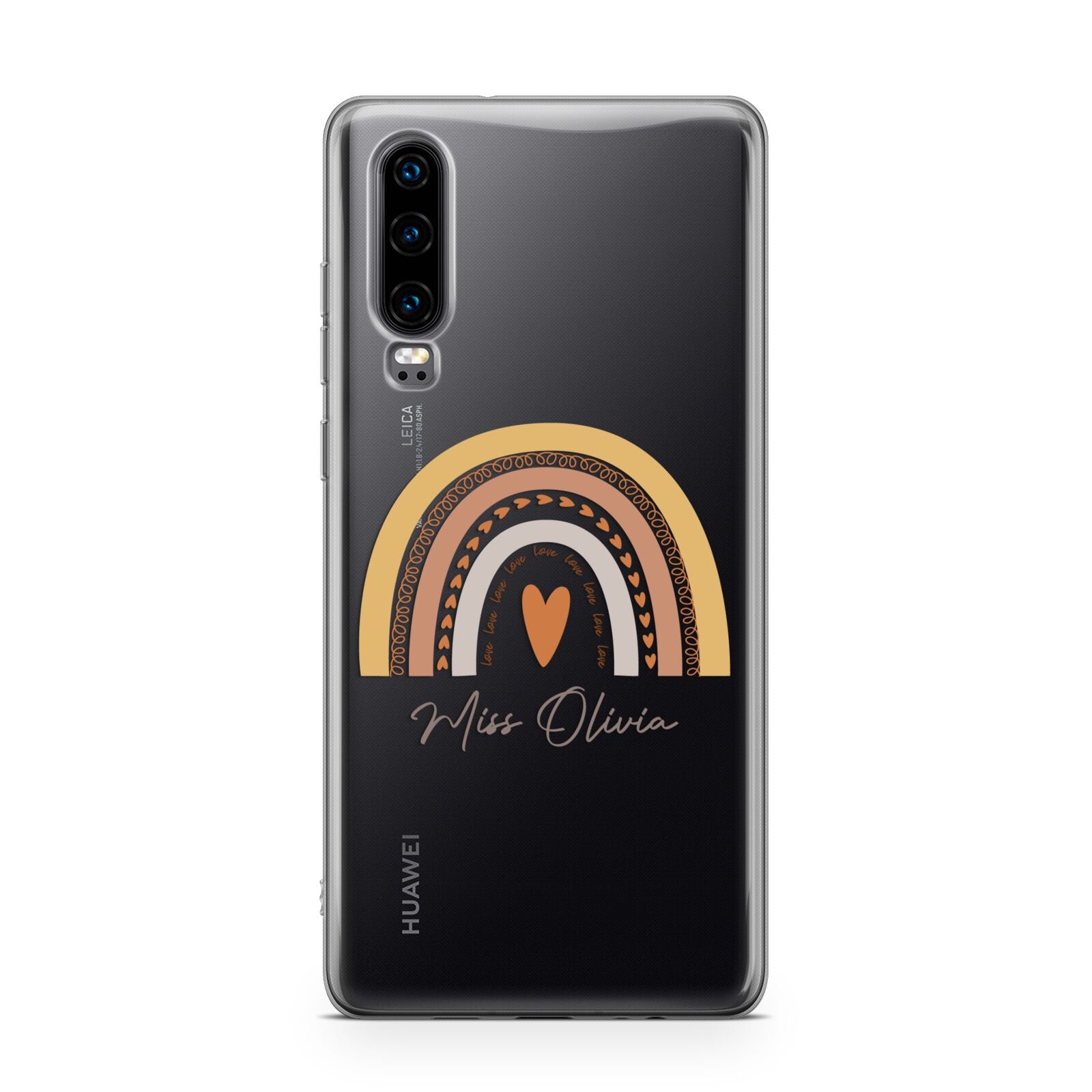 Personalised Teacher Neutral Rainbow Huawei P30 Phone Case
