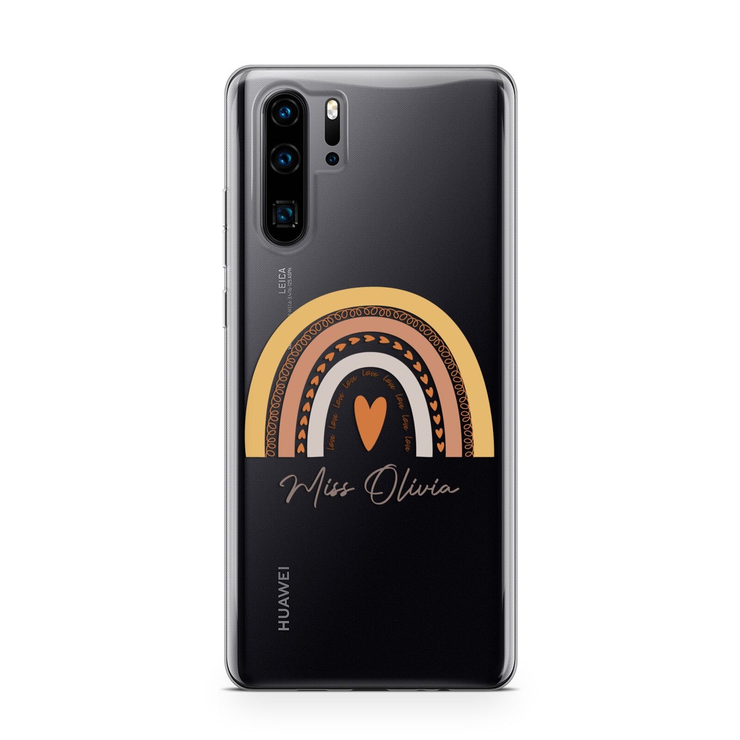 Personalised Teacher Neutral Rainbow Huawei P30 Pro Phone Case