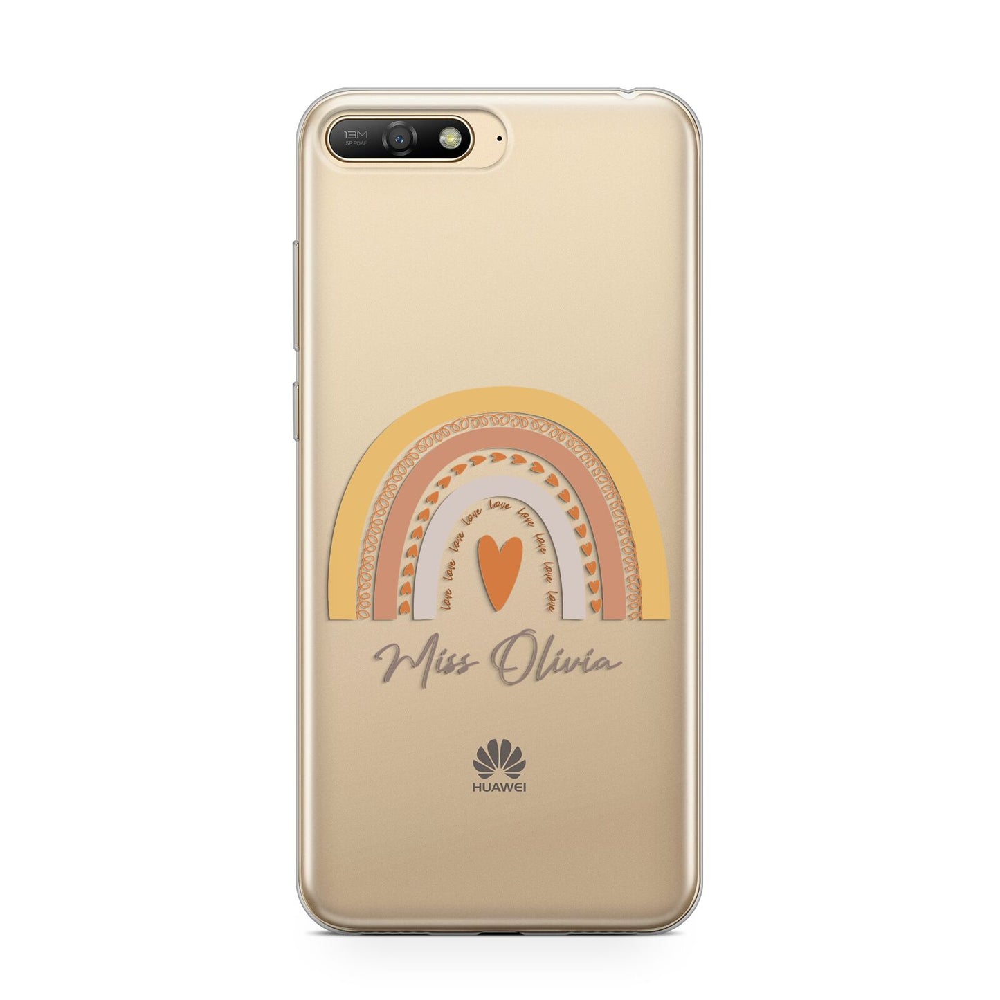 Personalised Teacher Neutral Rainbow Huawei Y6 2018