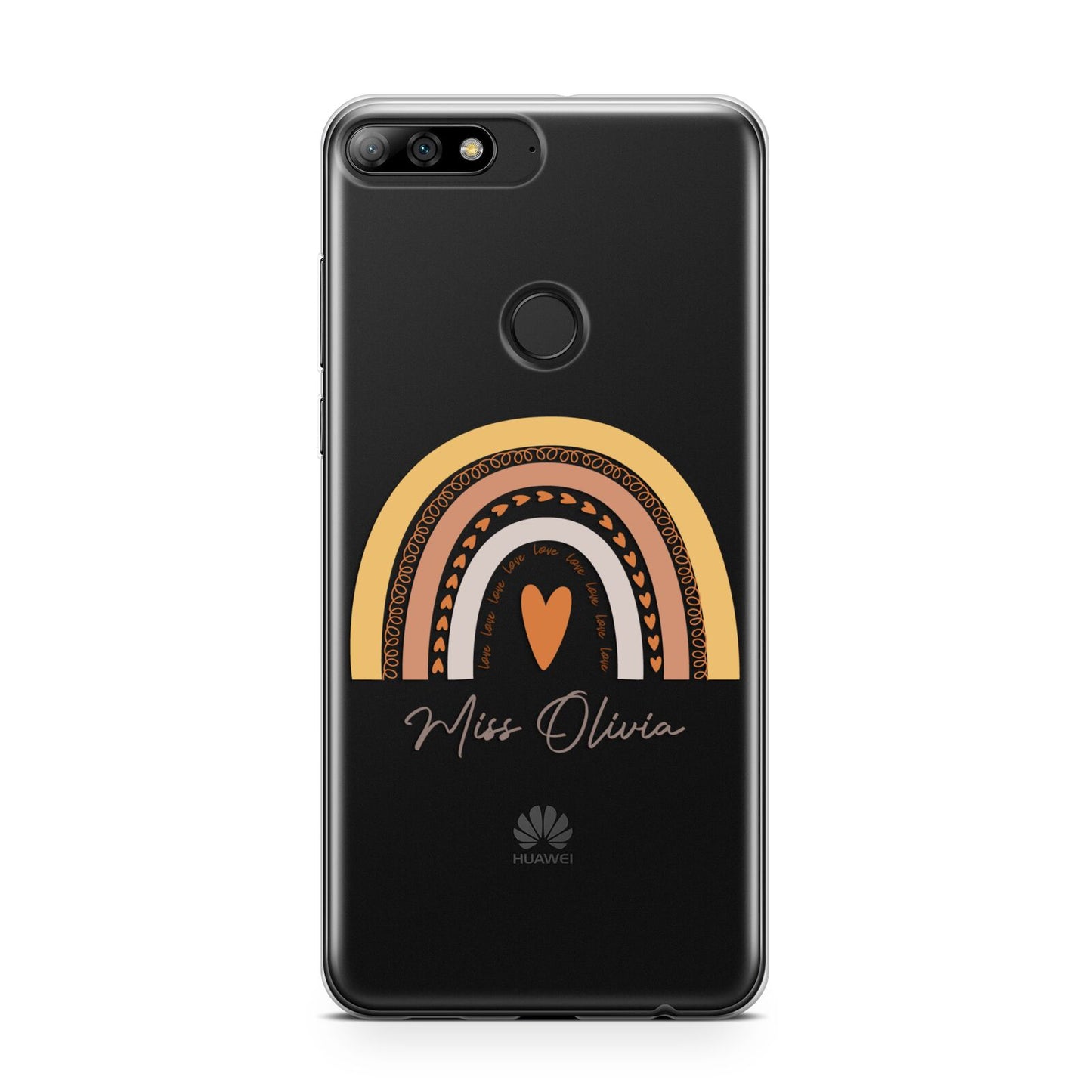 Personalised Teacher Neutral Rainbow Huawei Y7 2018