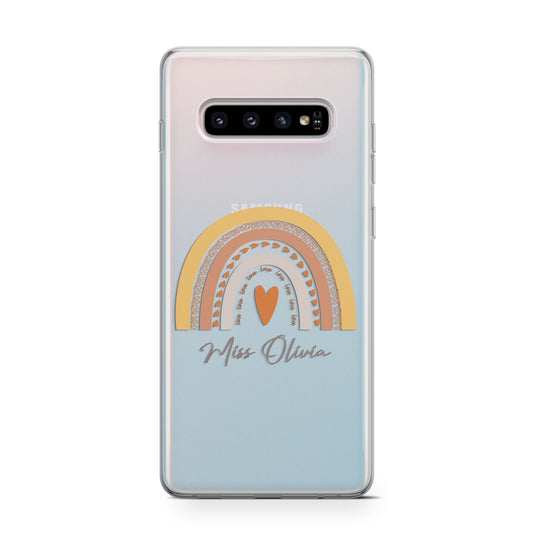 Personalised Teacher Neutral Rainbow Protective Samsung Galaxy Case