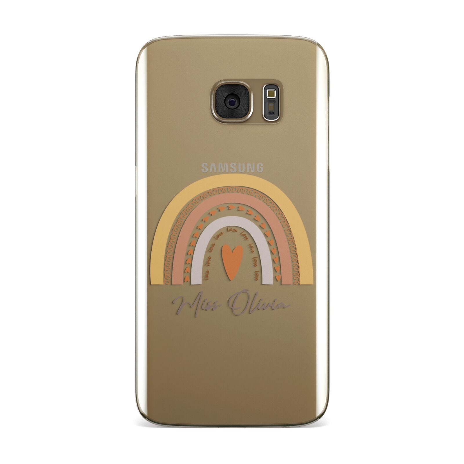 Personalised Teacher Neutral Rainbow Samsung Galaxy Case