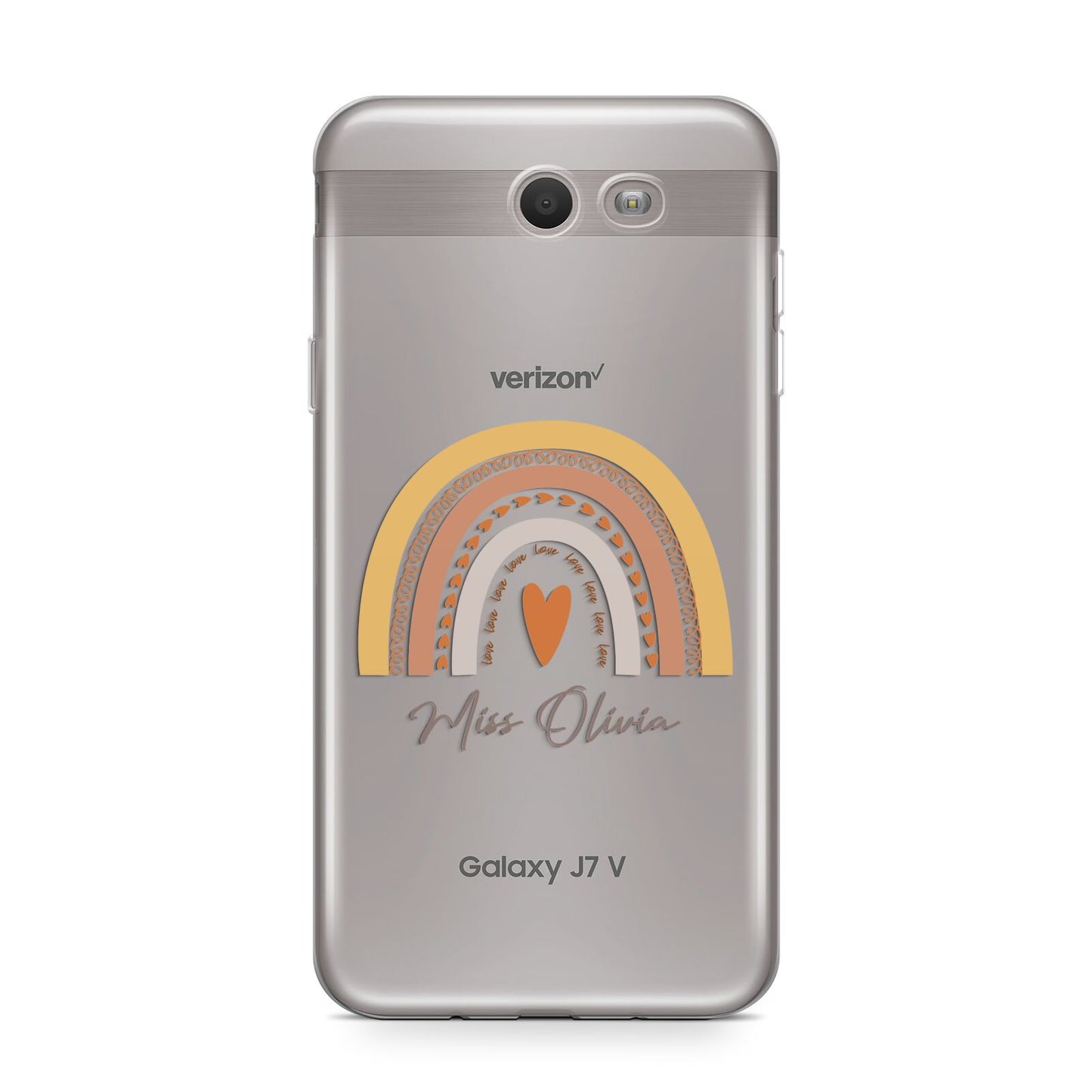 Personalised Teacher Neutral Rainbow Samsung Galaxy J7 2017 Case