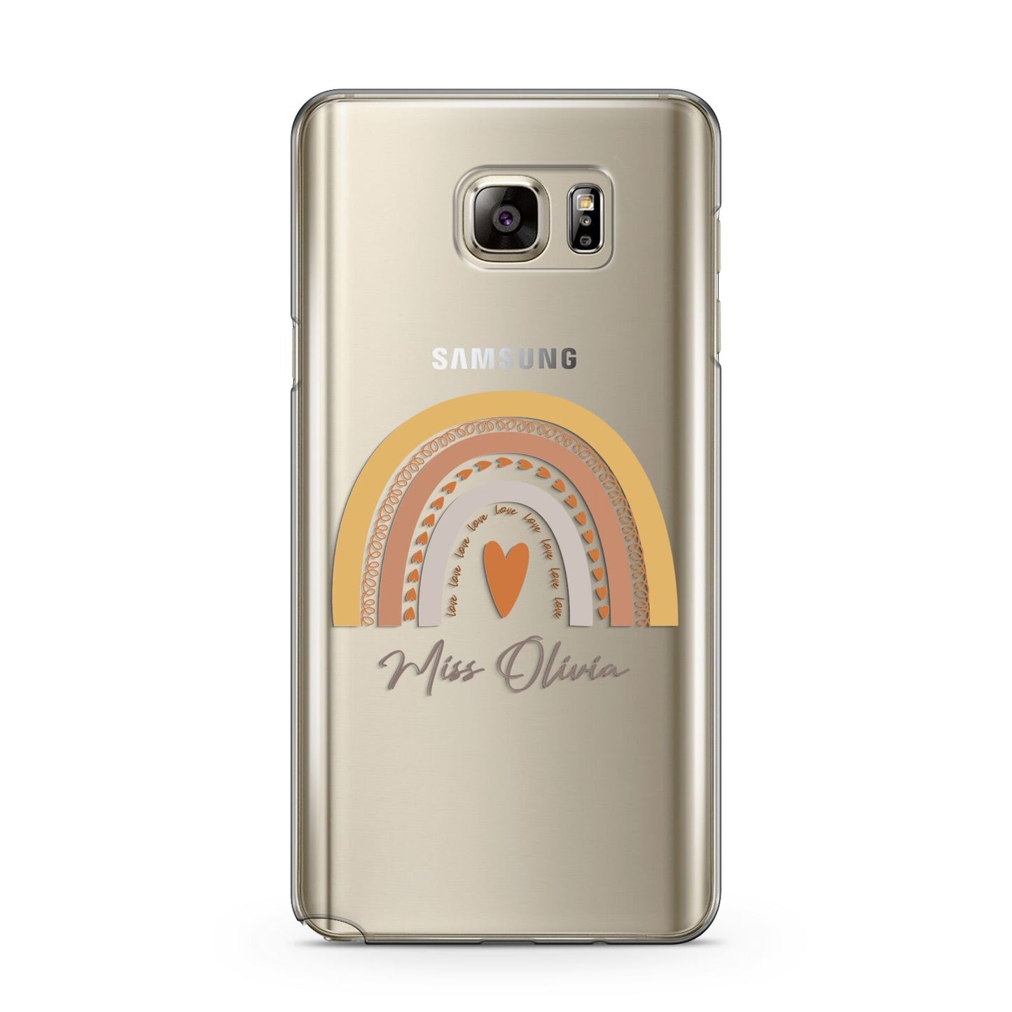Personalised Teacher Neutral Rainbow Samsung Galaxy Note 5 Case
