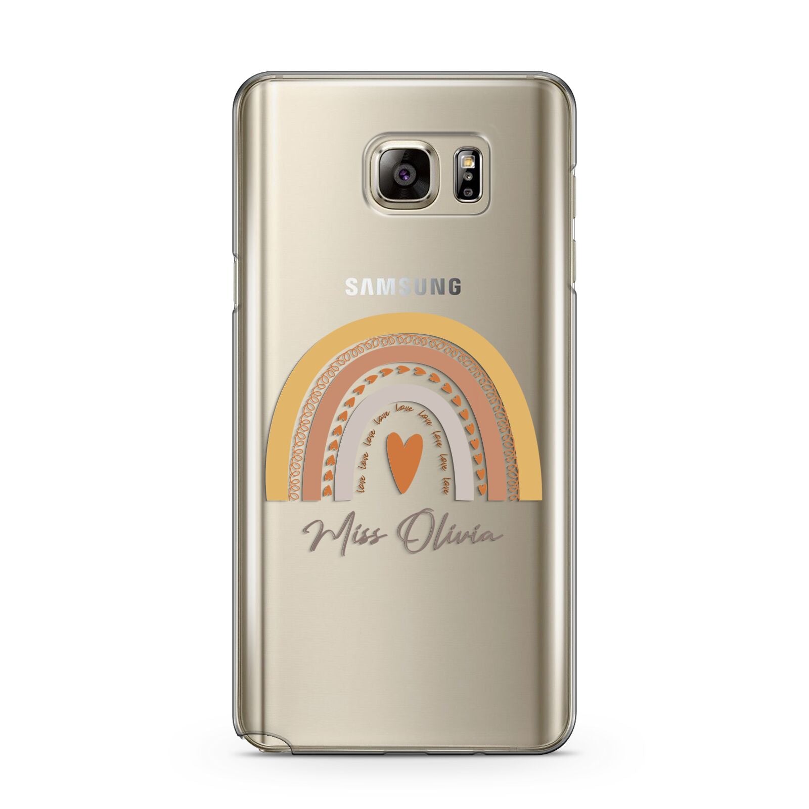 Personalised Teacher Neutral Rainbow Samsung Galaxy Note 5 Case
