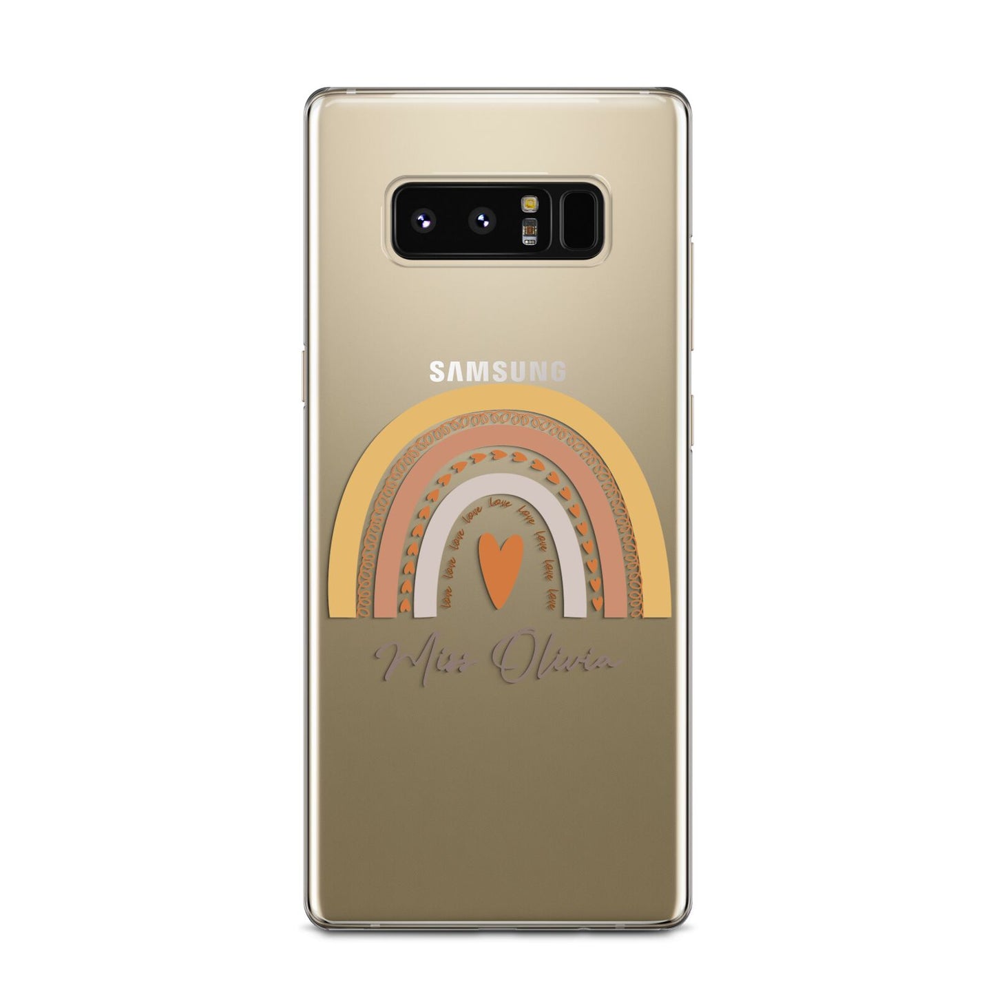 Personalised Teacher Neutral Rainbow Samsung Galaxy Note 8 Case