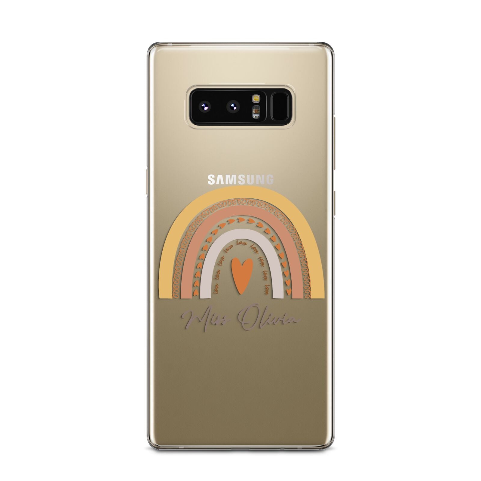 Personalised Teacher Neutral Rainbow Samsung Galaxy Note 8 Case