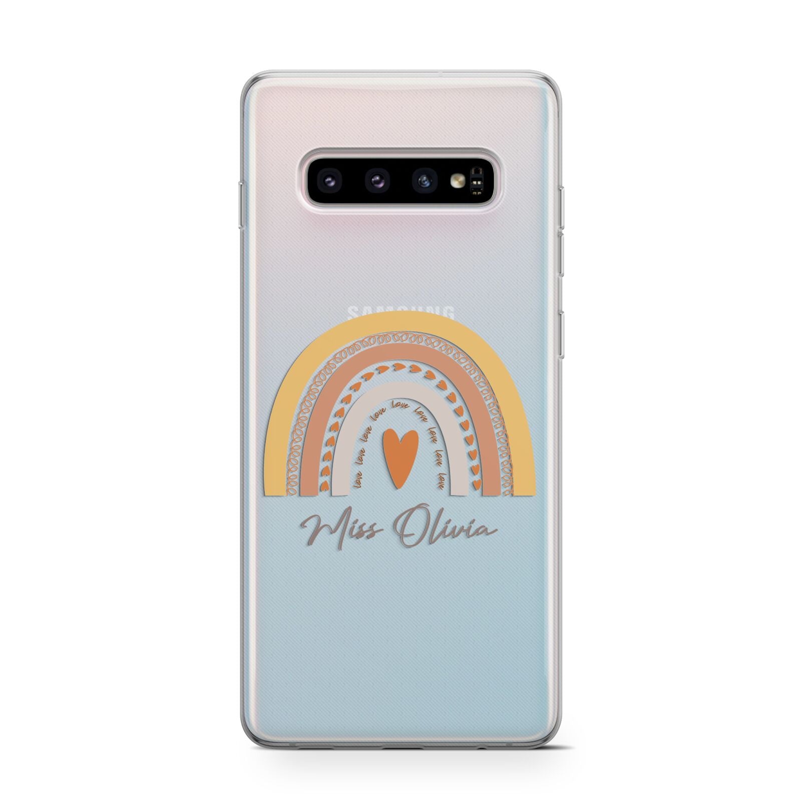 Personalised Teacher Neutral Rainbow Samsung Galaxy S10 Case