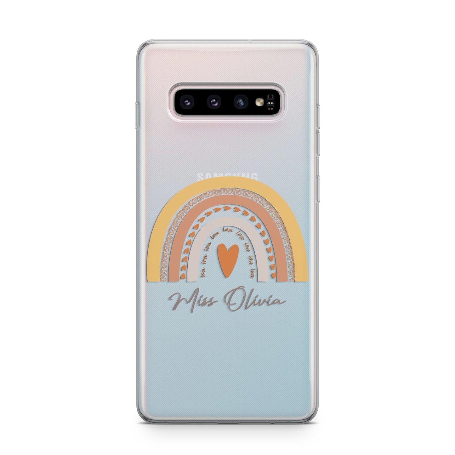 Personalised Teacher Neutral Rainbow Samsung Galaxy S10 Plus Case