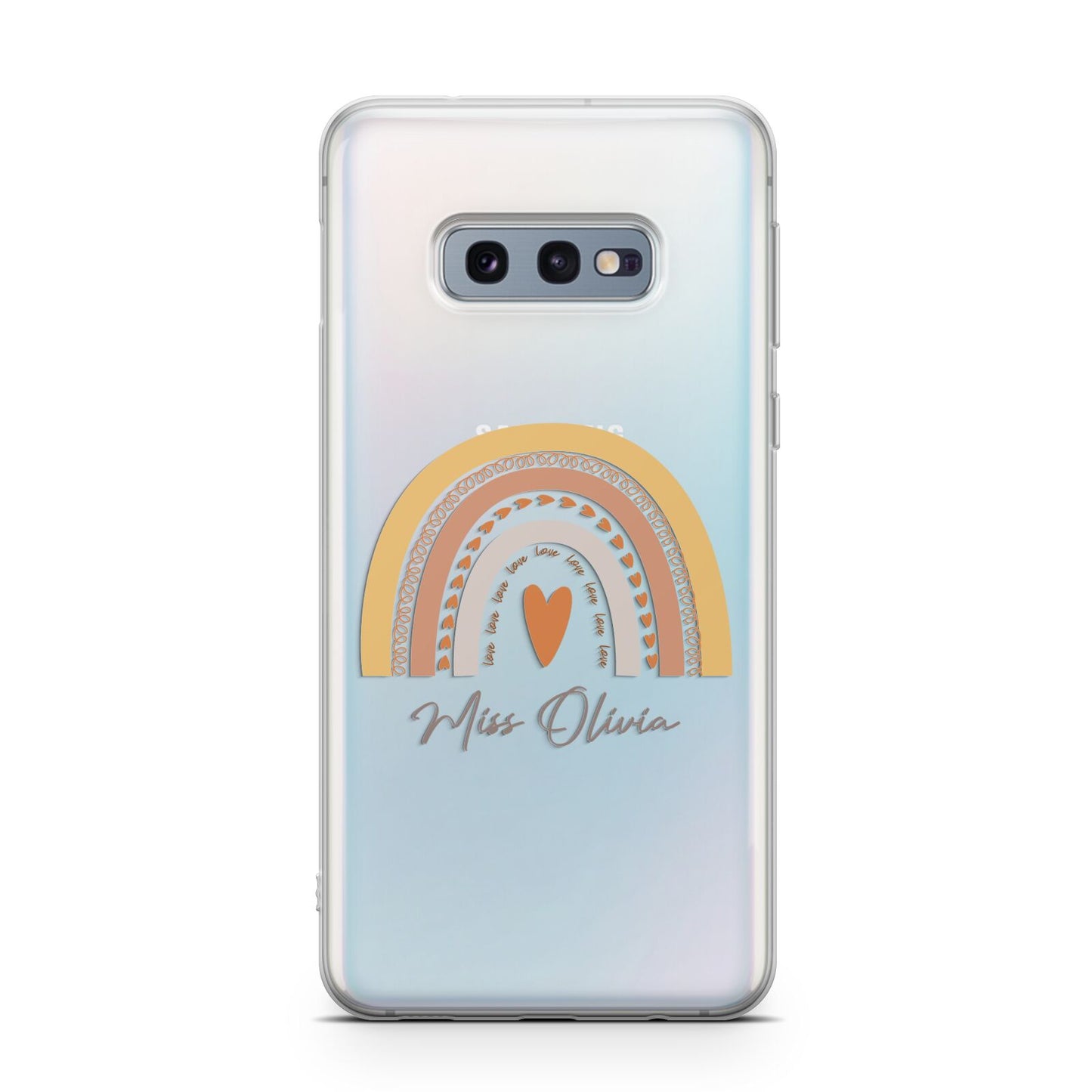 Personalised Teacher Neutral Rainbow Samsung Galaxy S10E Case