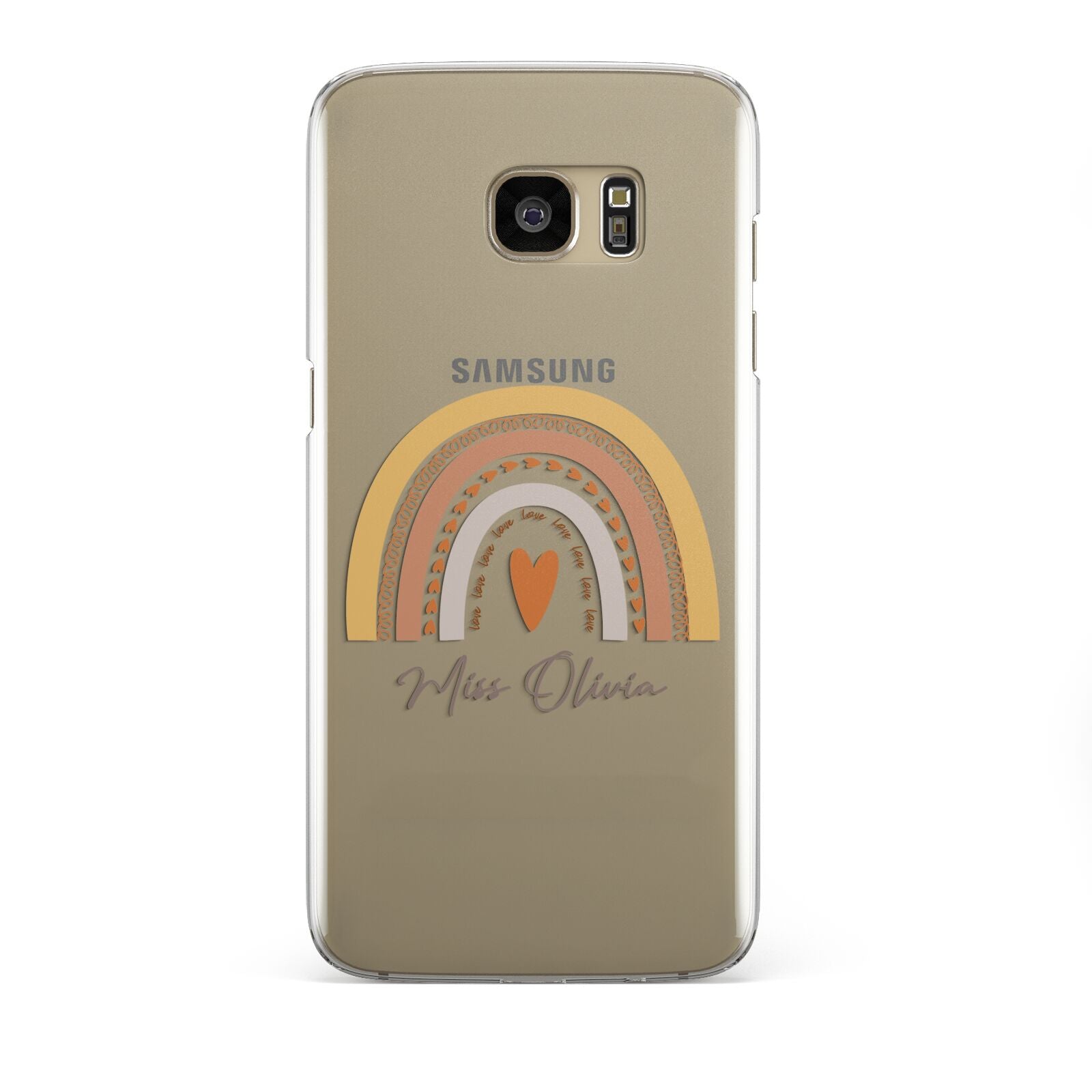 Personalised Teacher Neutral Rainbow Samsung Galaxy S7 Edge Case
