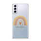 Personalised Teacher Neutral Rainbow Samsung S21 Plus Phone Case