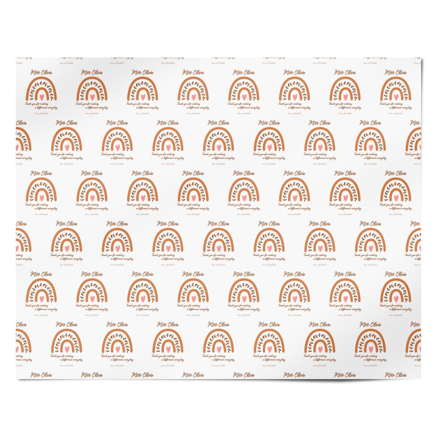Personalised Teacher Personalised Wrapping Paper Alternative