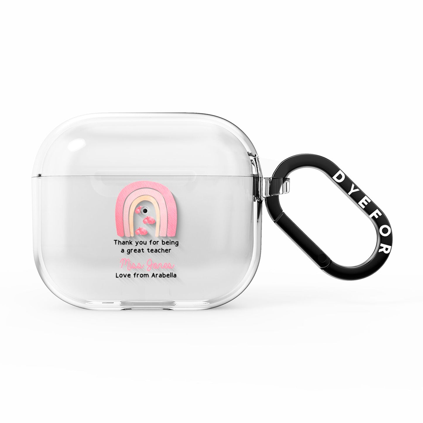 Personalised Teacher Thanks AirPods Clear Case 3rd Gen