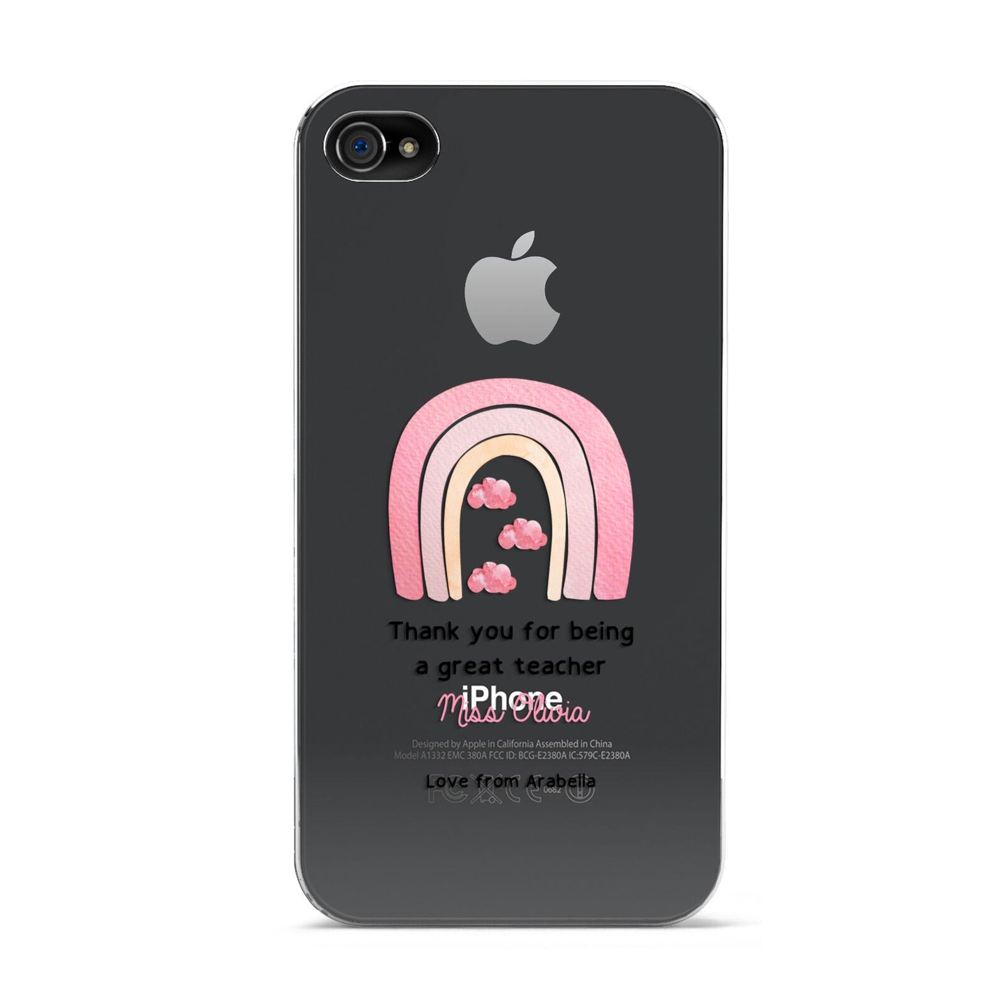 Personalised Teacher Thanks Apple iPhone 4s Case