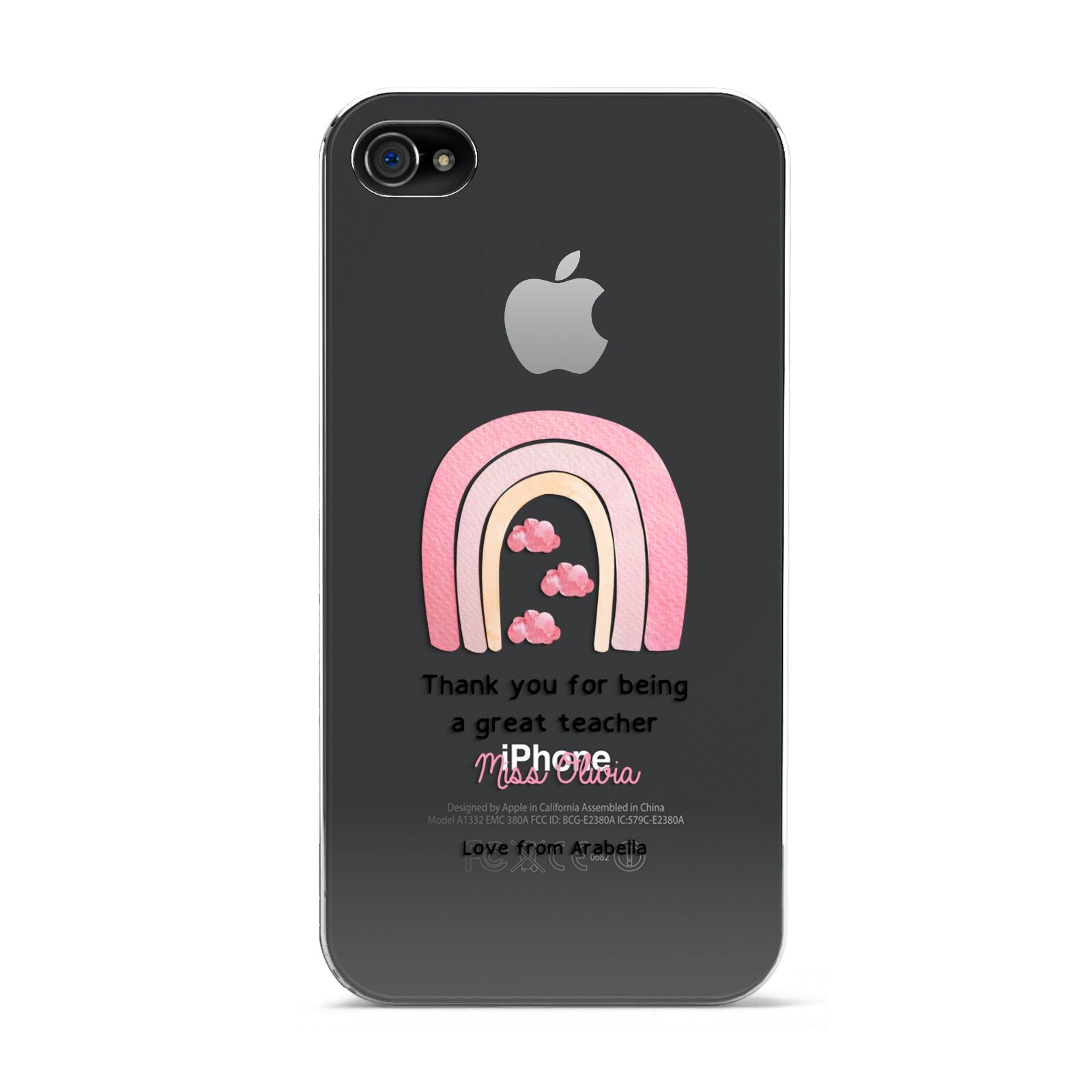 Personalised Teacher Thanks Apple iPhone 4s Case