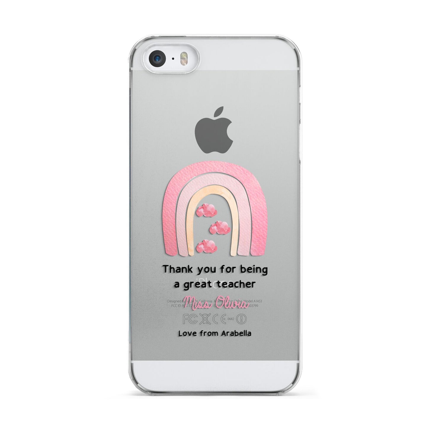 Personalised Teacher Thanks Apple iPhone 5 Case