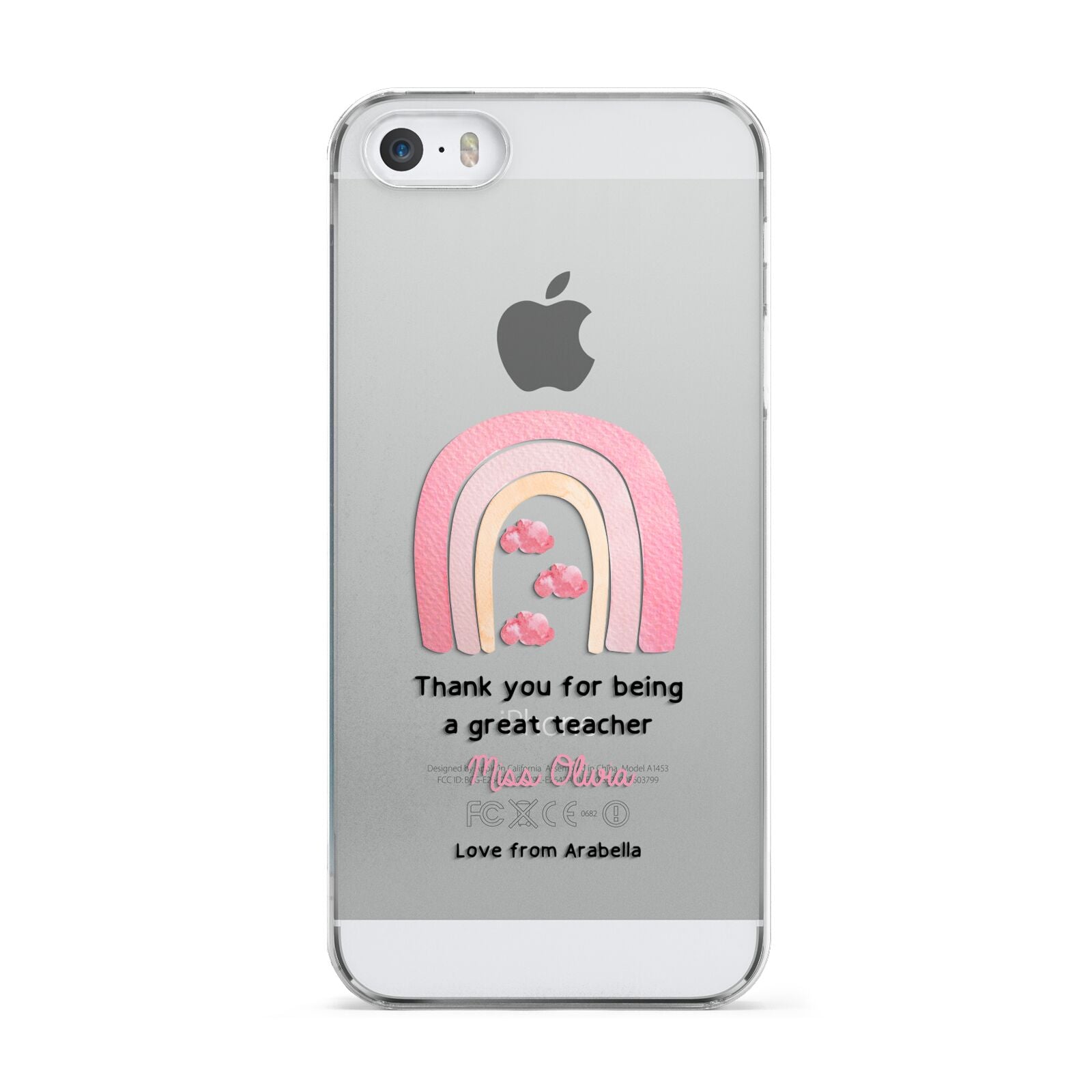 Personalised Teacher Thanks Apple iPhone 5 Case