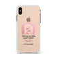 Personalised Teacher Thanks Apple iPhone Xs Max Impact Case White Edge on Gold Phone
