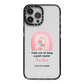 Personalised Teacher Thanks iPhone 13 Pro Max Black Impact Case on Silver phone